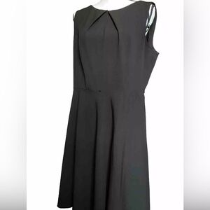 Alyx Black Sleeveless Fit And Flare Structured chic‎ Cocktail workwear dress